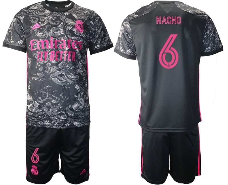 2021 Men Real Madrid away #6 soccer jerseys->real madrid jersey->Soccer Club Jersey